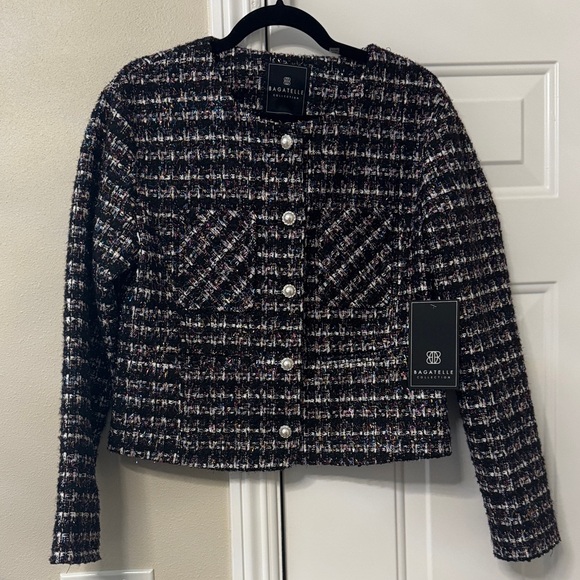 bagatelle Jackets & Blazers - Bagatelle Women's Multicolor Tweed Blazer